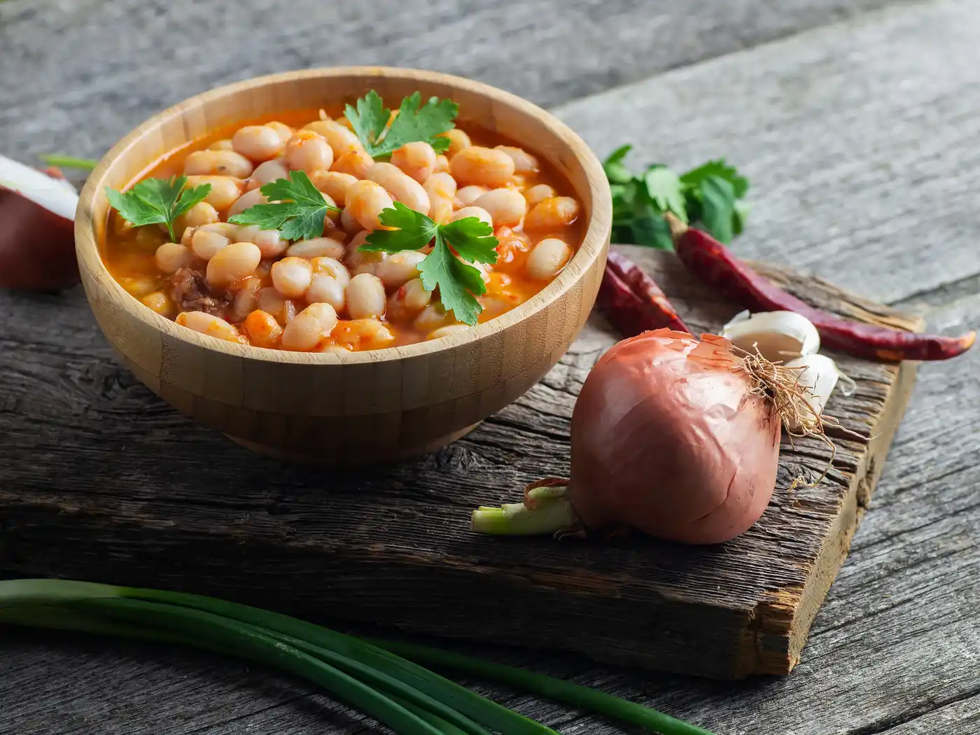 White beans are part of the legume family.