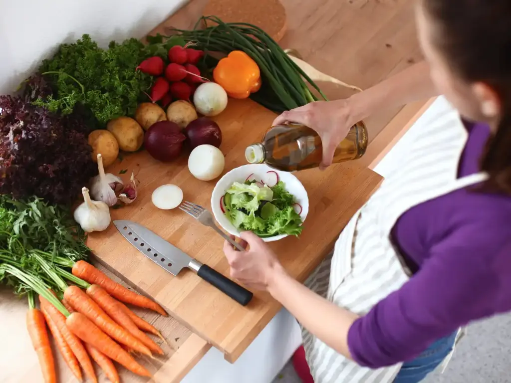Getting enough vegetables is important. A good rule of thumb is to always fill half your plate with your favorites.